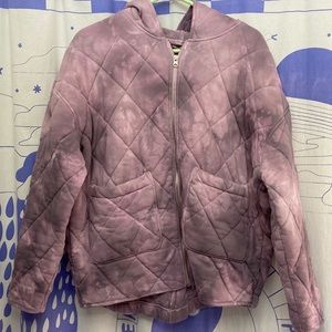 Urban Outfitters muted purple tie dye zip hoodie jacket